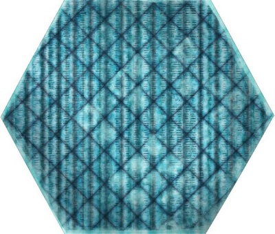 Керамогранит TRIBU Blue Shiny Hexa 23.2x26.7
