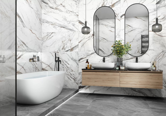 Керамогранит Delacora Carrara Cersei D30020M матовый карвинг 300x600