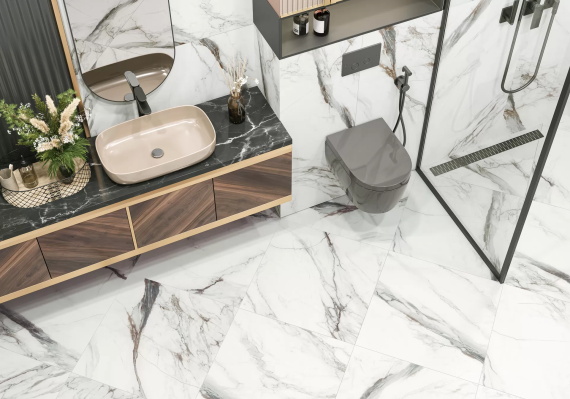 Керамогранит Delacora Carrara Cersei D30020M матовый карвинг 300x600
