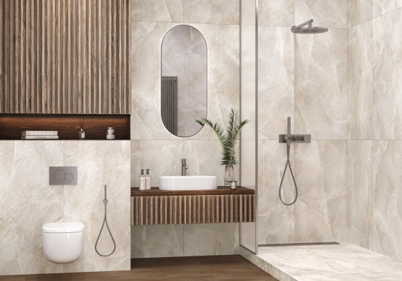 Керамогранит Salt Beige D60245M матовый карвинг 600x600