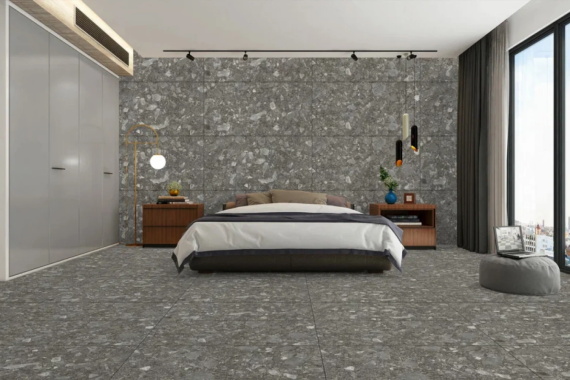 Керамогранит Карвинг AS22-13 Marble 120х60 глазурованный серый террацо