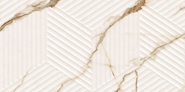 Плитка Tc Vector Bianco Carrara Oro Cubo Rectificado 30x60