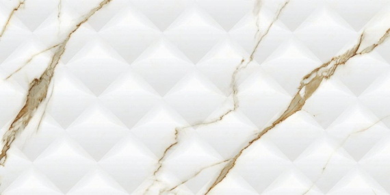 Плитка Tc Vector Bianco Carrara Oro Montículo Rectificado 30x60