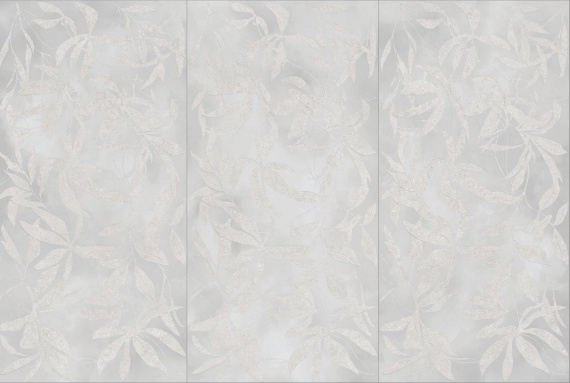 Керамогранит Vitra Artwall Цветы Серый Матовый 60x120