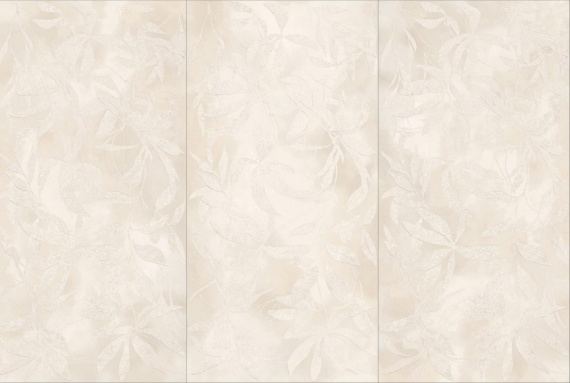 Керамогранит Vitra Artwall Цветы Слоновая Кость Матовый 60x120