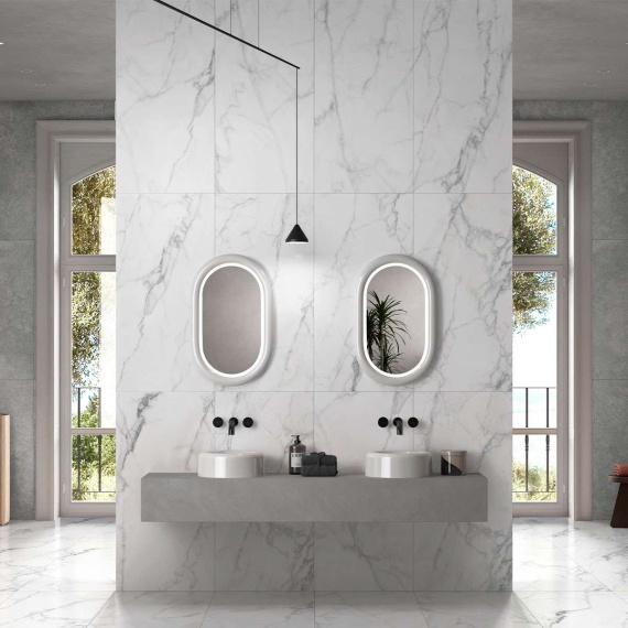 Керамогранит Vitra Statuario Белый Матовый R10a 60x120