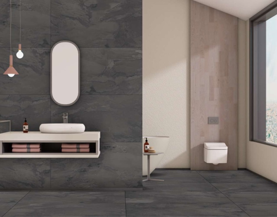 Керамогранит Eurotile Slate Graphite Carving 60x120 7930138703180 