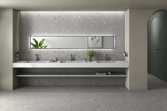 Керамогранит Eurotile Terrazzo Plus Fossil (Fossil Mat) 60x120 7930138703937 