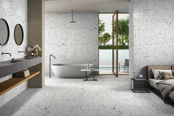 Керамогранит Eurotile Terrazzo Plus Silver (Silver Mat) 60x120 7930138703920 