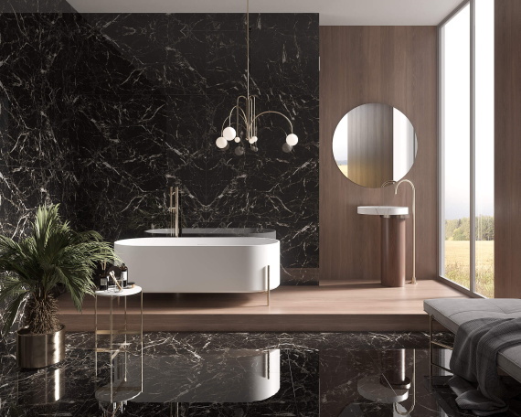 Керамогранит Artcer Luminia Black 9 mm POLI 120x60