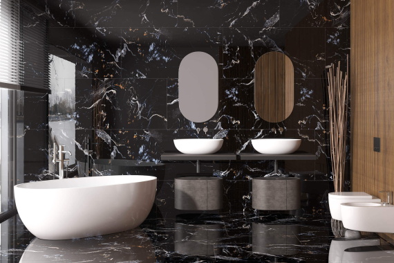 Керамогранит Artcer Wren Black 9 mm POLI 120x60