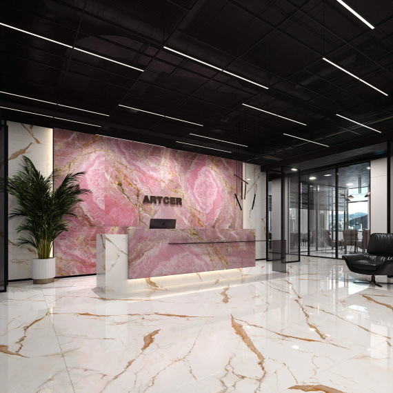 Керамогранит Artcer Onyx Pink POLI 180x120