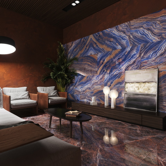 Керамогранит Artcer Clinker Blue POLI 120x60