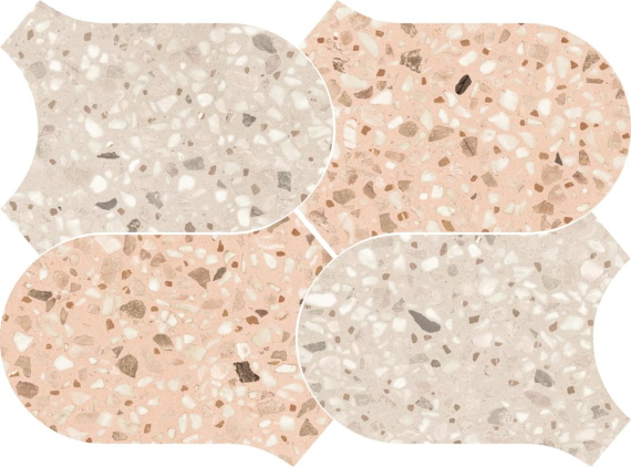 Керамогранит 41zero42 Chicco 4101286 Mosaic Onda Rosa/Greige 27x36,5