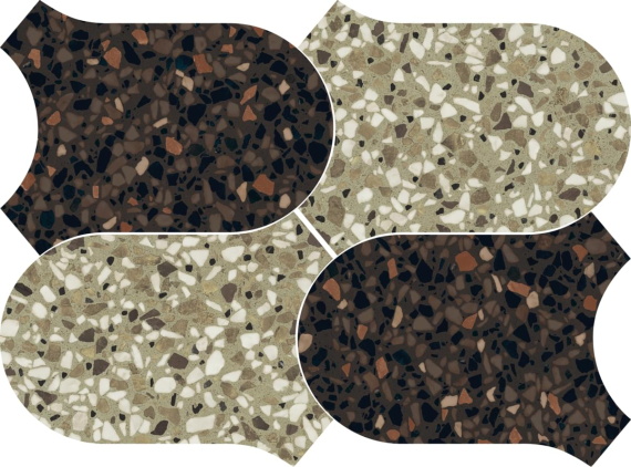 Керамогранит 41zero42 Chicco 4101288 Mosaic Onda Verde/Cacao 27x36,5