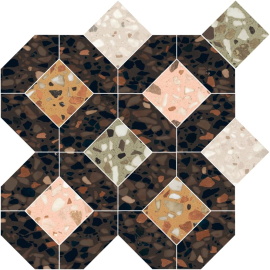 Керамогранит 41zero42 Chicco 4101289 Mosaic Quadra Dark 33,7x33,7