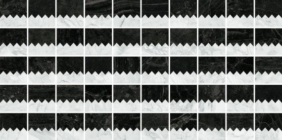 Керамогранит 41zero42 Dandy 4101201 Comb Black_White 18,6x18,6