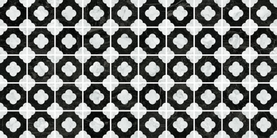 Керамогранит 41zero42 Dandy 4101200 Pin Black_White 18,6x18,6