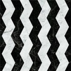 Керамогранит 41zero42 Dandy 4101202 Ribbon Black_White 18,6x18,6