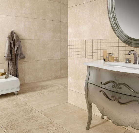 Керамогранит  Идальго Стоун Цемент Светло-Бежевый ID9027b048SR SR 1200x600