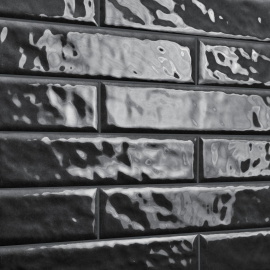 Керамогранит Motto N100047 Левелс Блэк Полированный (Levels Black Glossy) 6x25