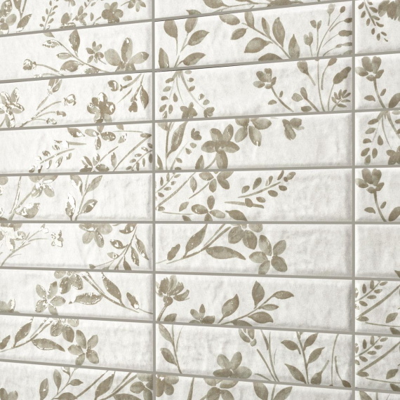 Керамогранит Motto N100049 Левелс Бланк Декор 1 Матовый (Levels Blanc Decor 1 Matt) 6x25