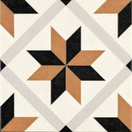 Керамогранит Motto N100076 Левелс Оранж Декор 1036 (Levels Orange Decor) 20x20