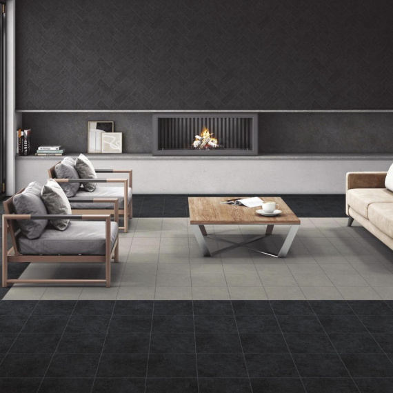 Керамогранит Motto N100069 Левелс Блэк Матовый (Levels Black Matt) 20x20