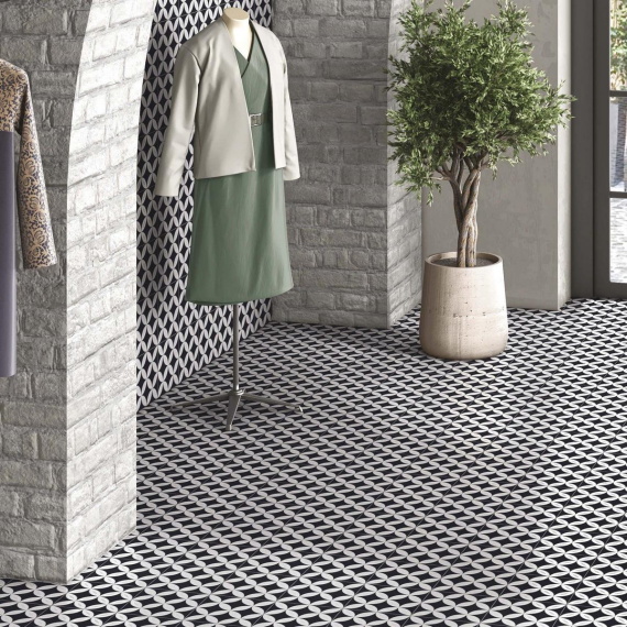 Керамогранит Motto N100072 Левелс Бк Декор 19 (Levels Bk Decor 19) 20x20