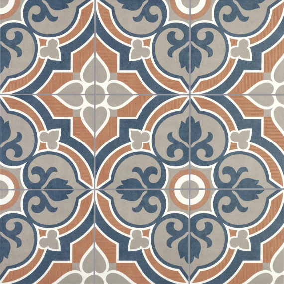 Керамогранит Motto N100074 Левелс Кобальт Декор 3006 (Levels Cobalt Decor 3006) 20x20