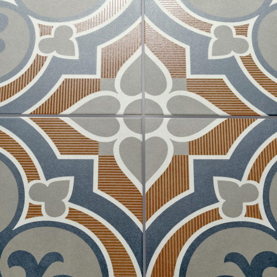 Керамогранит Motto N100074 Левелс Кобальт Декор 3006 (Levels Cobalt Decor 3006) 20x20