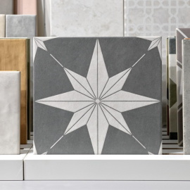 Керамогранит Motto N100080 Левелс Димгрей Декор 1022 (Levels Dimgrey Decor 1022) 20x20