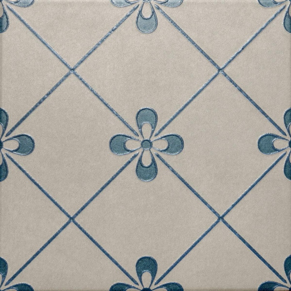 Керамогранит Motto N100087 Левелс Бланк Декор 1003 (Levels Blanc Decor 1003) 20x20