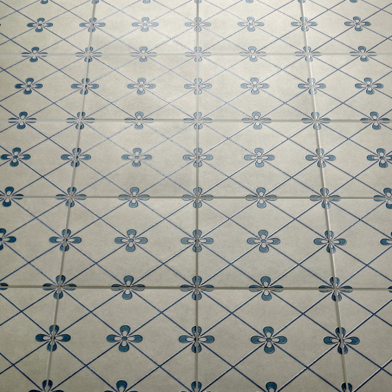 Керамогранит Motto N100087 Левелс Бланк Декор 1003 (Levels Blanc Decor 1003) 20x20