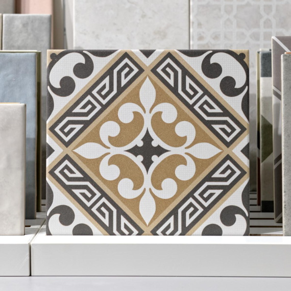 Керамогранит Motto N100113 Монотон Пантер Декор Матовый (Panther Decor Matt) 20x20