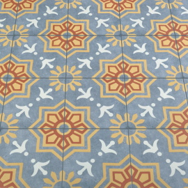 Керамогранит Motto N100123 Пальмас Пальма Блю Декор 2 (Palmas Blue Decor 2) 20x20