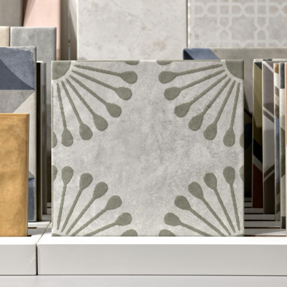 Керамогранит Motto N100126 Пальмас Пальма Вайт Декор 2 (Palmas White Decor 2) 20x20