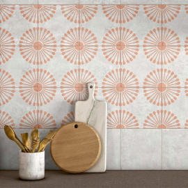 Керамогранит Motto N100127 Пальмас Пальма Вайт Декор 3 (Palmas White Decor 3) 20x20