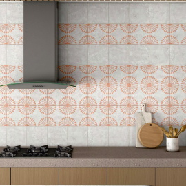 Керамогранит Motto N100127 Пальмас Пальма Вайт Декор 3 (Palmas White Decor 3) 20x20