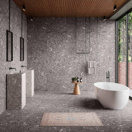 Керамогранит Motto N100137 15мм Орион Неро Карвинг Матовый (Orion Nero Carving Matt) 80x240