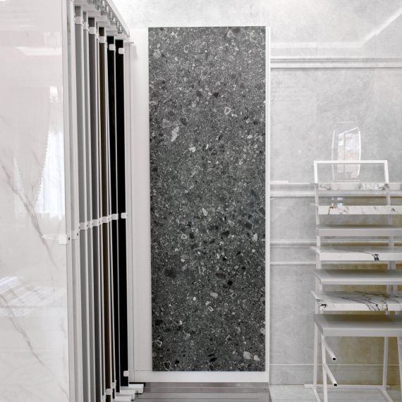 Керамогранит Motto N100137 15мм Орион Неро Карвинг Матовый (Orion Nero Carving Matt) 80x240