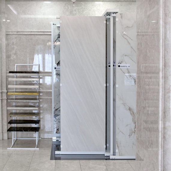 Керамогранит Motto N100132 15мм Ласа Бьянко Матовый (Lasa Bianco Digi Matt) 80x240