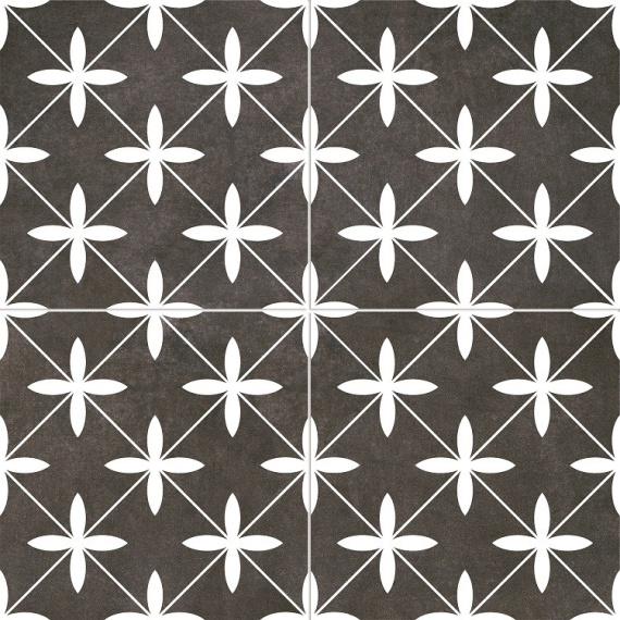 Керамогранит Poole black 45,2x45,2 см