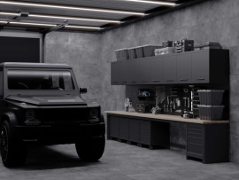 Керамогранит Laparet Фортецца Графит ПРО тём-серый LP6012G0381R 59,5х119,1 мат. структурный+гл.чернила R10/B