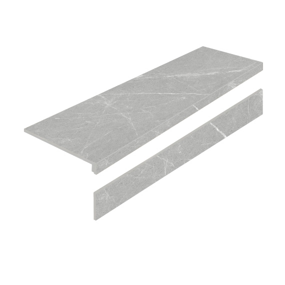 Ступень L керамогранит DAKOTA GRIS 32X120 AS с подступенником УТ-00000693