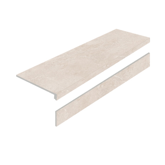 Ступень L керамогранит LIMESTONE CREMA 32X120 AS с подступенником УТ-00000685