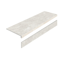 Ступень L керамогранит MYSTICAL CHARM BIANCO 32X120 MATT с подступенником УТ-00000695