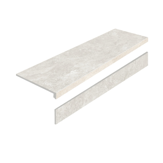 Ступень L керамогранит MYSTICAL CHARM BIANCO 32X120 MATT с подступенником УТ-00000695