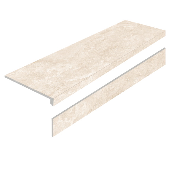Ступень L керамогранит MYSTICAL CHARM CREMA 32X120 MATT с подступенником УТ-00000688
