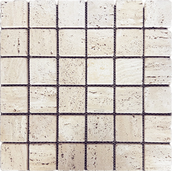 Мозаика 48х48 Travertine Light (JMST2503) 305X305X7, натур. мрамор УТ-00000682